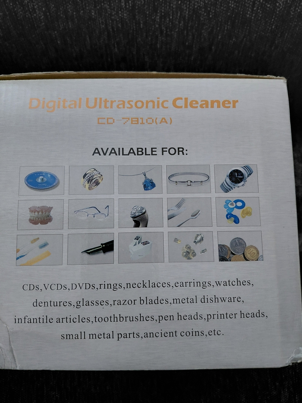 Black Silver Ultrasonic Cleaner with Digital Controls - Picture 3 of 4